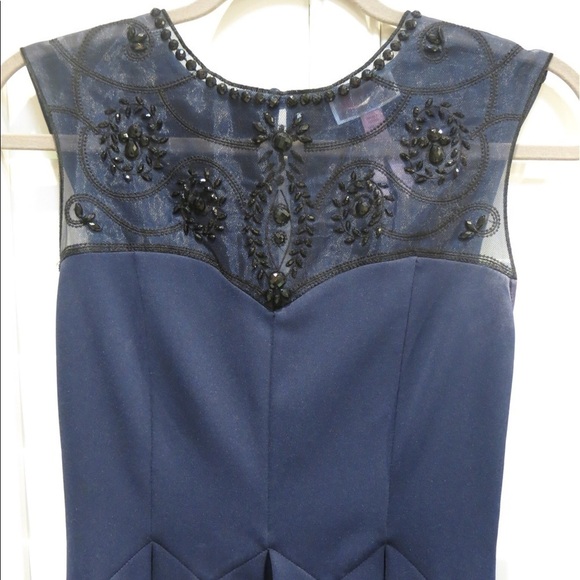 ASOS | Navy Blue Formal Mini Dress US6 - Picture 3 of 4